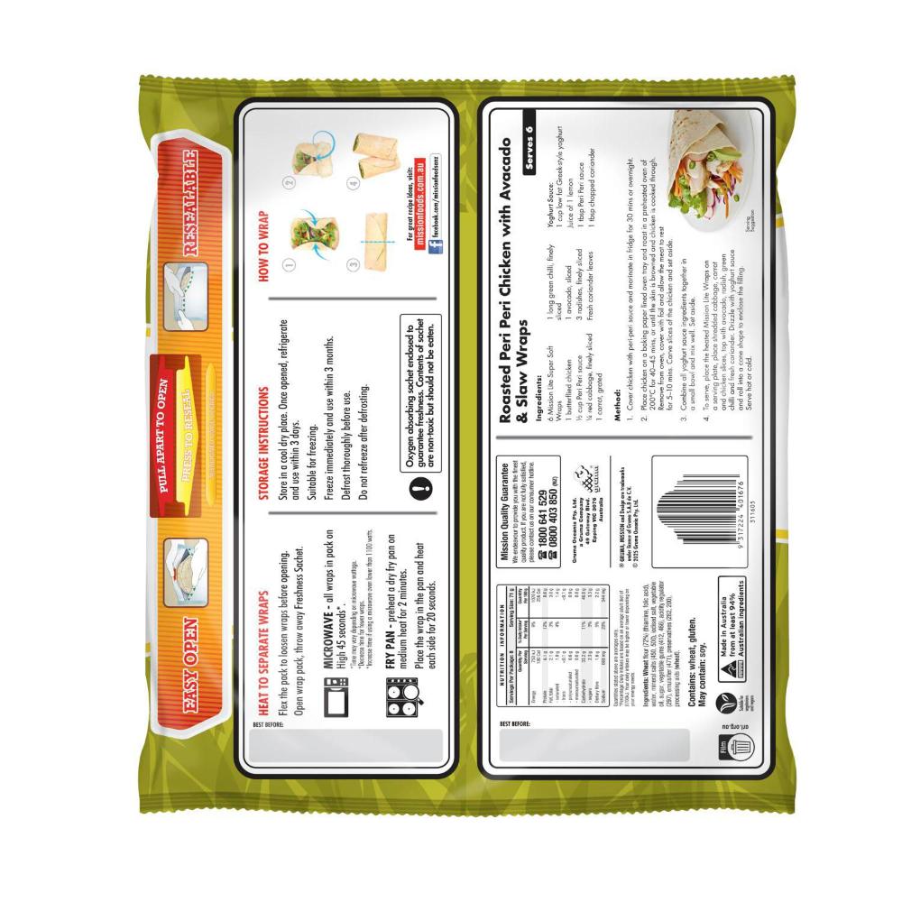 Mission Lite Wrap 8 Pack - 567g