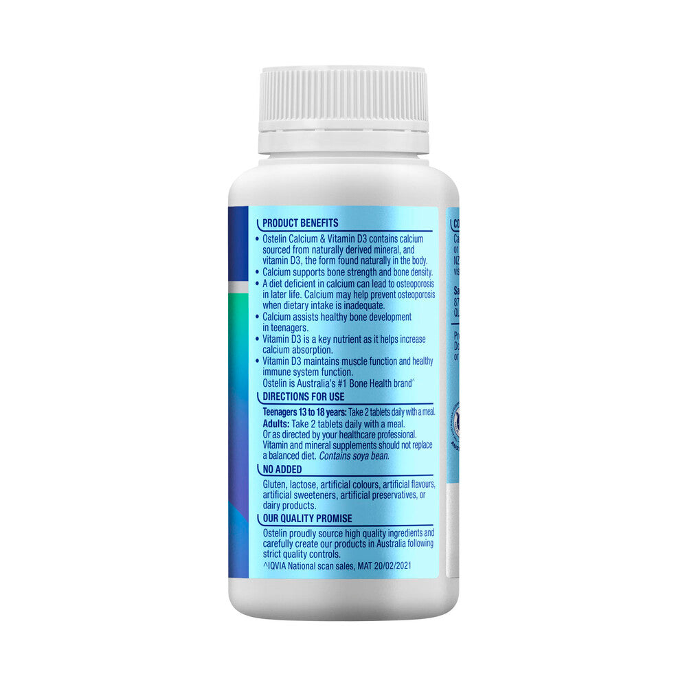 Ostelin Calcium & Vitamin D Tablets W. D3 For Bone Health - 130 pack