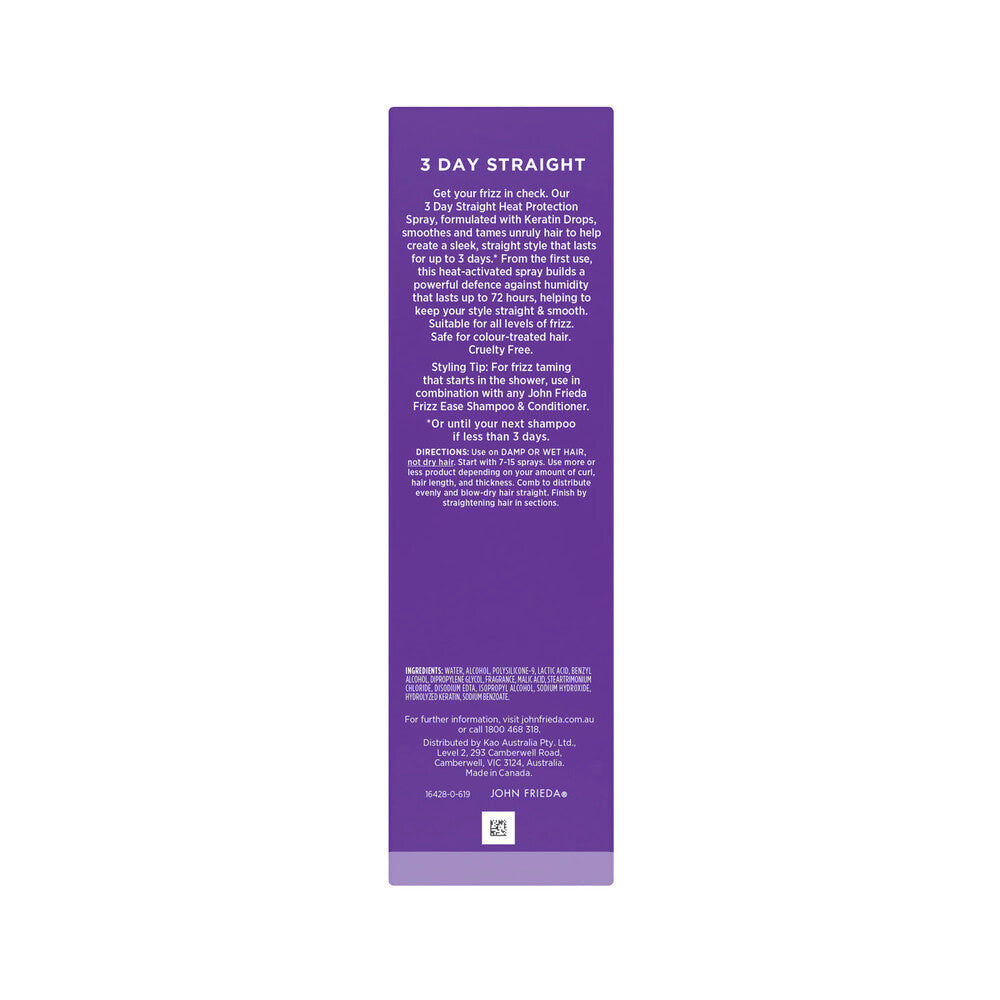John Frieda Frizz Ease 3 Day Straight Spray - 103mL