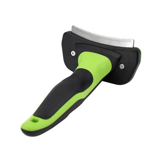 Flamingo Green Self Cleaning Deshedding Tool - 95 x 160mm