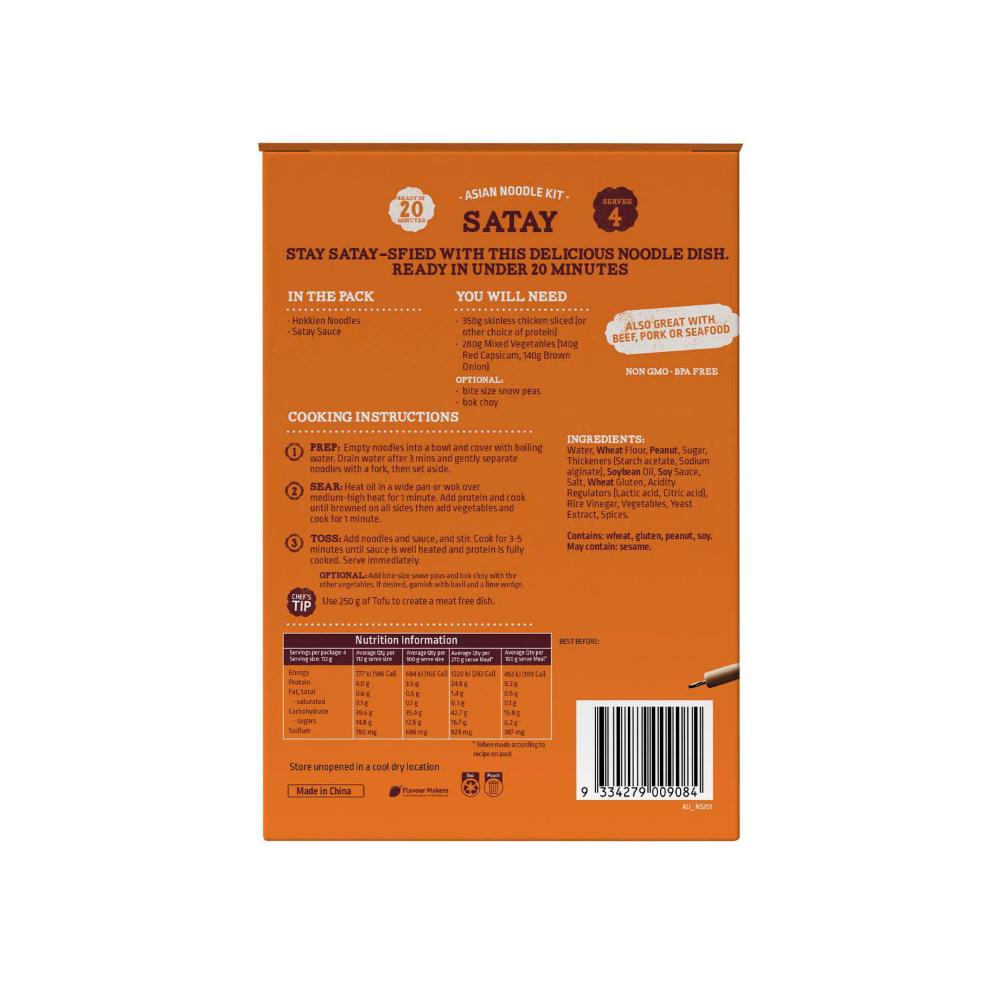 Street Kitchen Stirfry Noodle Kit Malaysian Satay - 450g