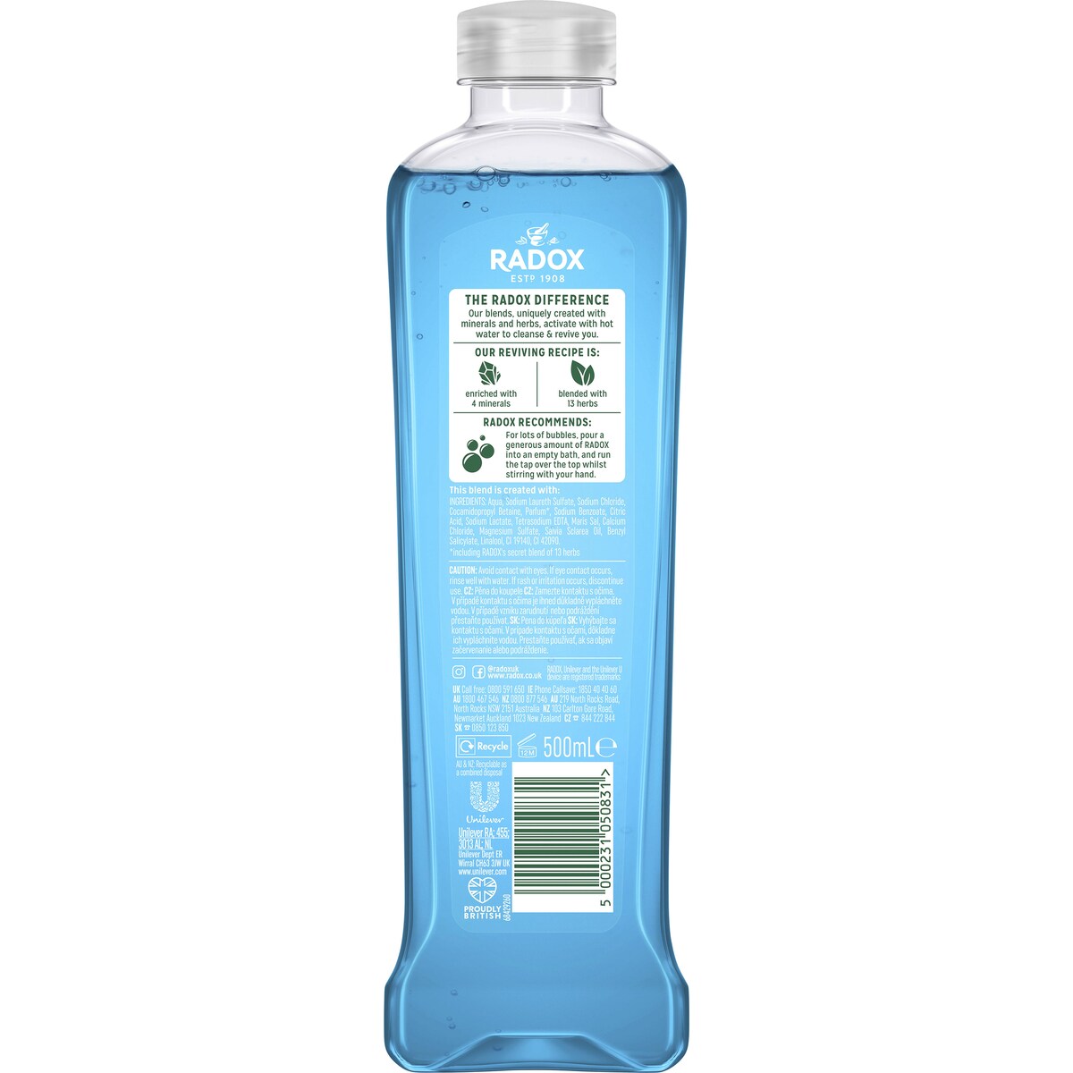 Radox Bath Gel Muscle Soak 500ml