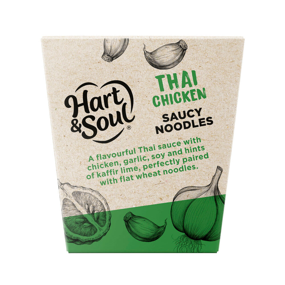 Hart & Soul Saucy Noodles Ready Meal Thai Chicken - 330 GRAM