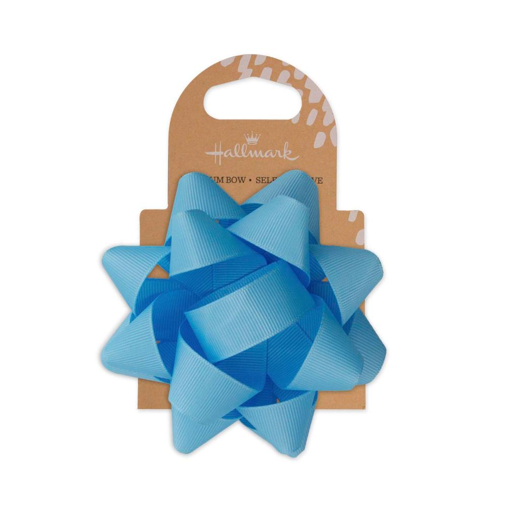 Hallmark Baby Blue Fabric Self Adhesive Gift Bow - 1 each
