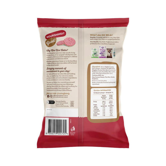 Table Of Plenty Share Topped Mini Rice Cakes Yoghurt Mixed Berry - 60g