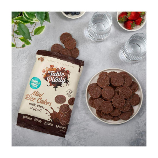 Table Of Plenty Family Topped Mini Rice Cakes Chocolate - 200 GRAM