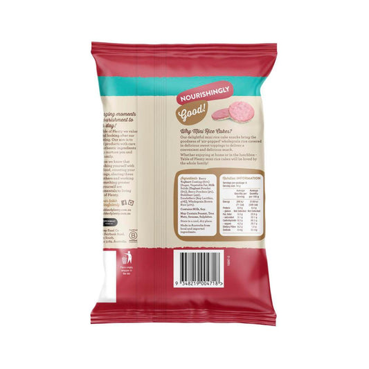 Table Of Plenty Snack Pack Topped Sweet Mini Rice Cakes Yoghurt Mixed Berry - 84g