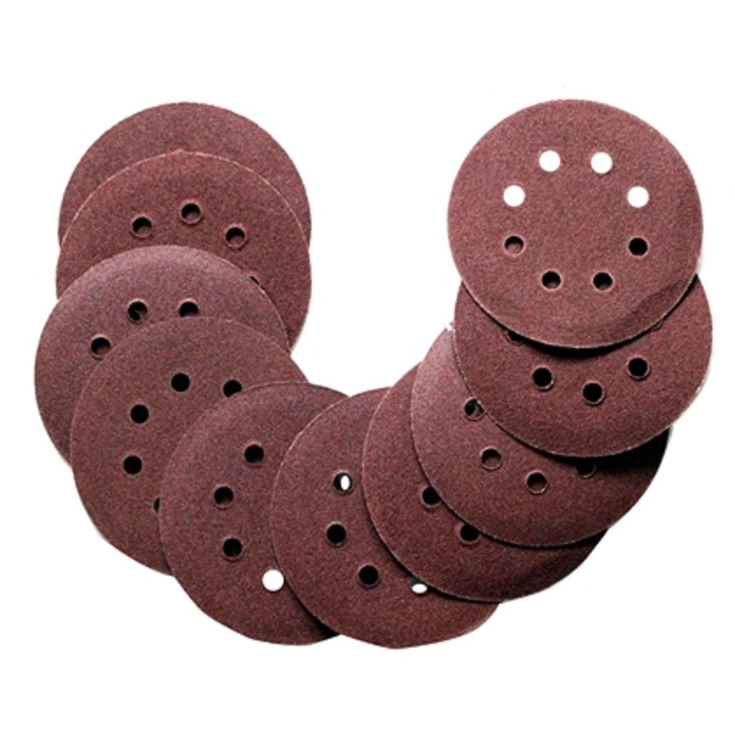 Craftright 125mm Hook and Loop Sanding Discs - 10 Pack