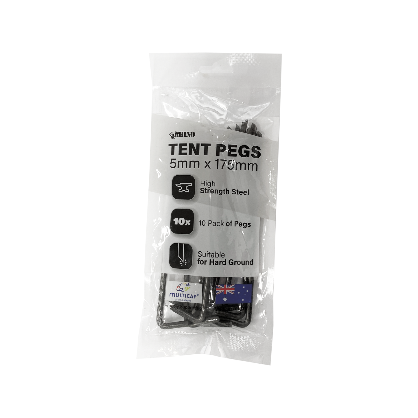 Rhino Tent Peg - 5 x 175mm - 10 Pack