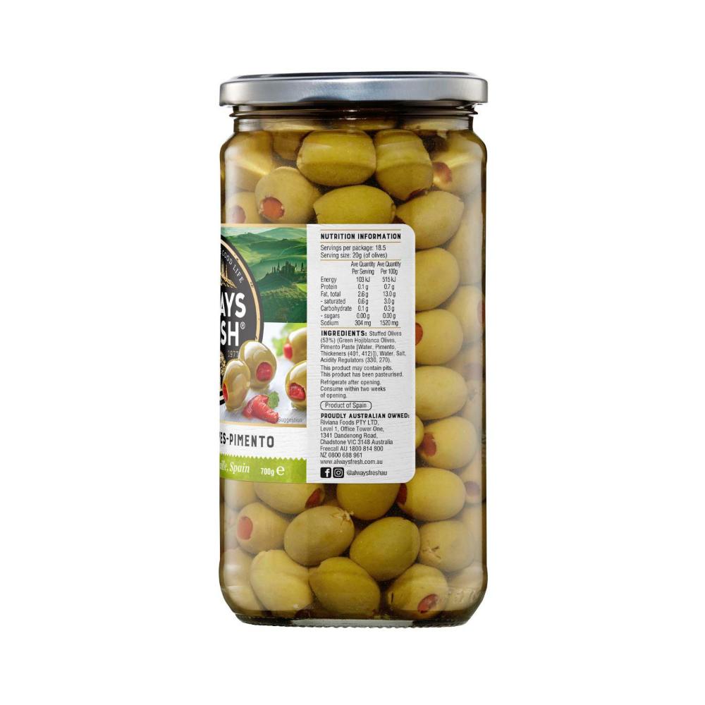 Always Fresh Stuffed Olives Pimento - 700g