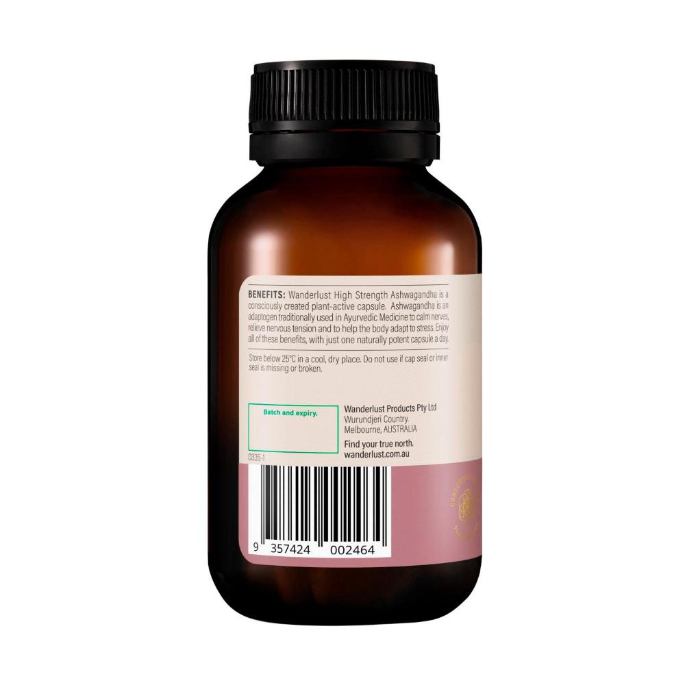 Wanderlust High Strength Ashwagandha Capsules - 60 pack