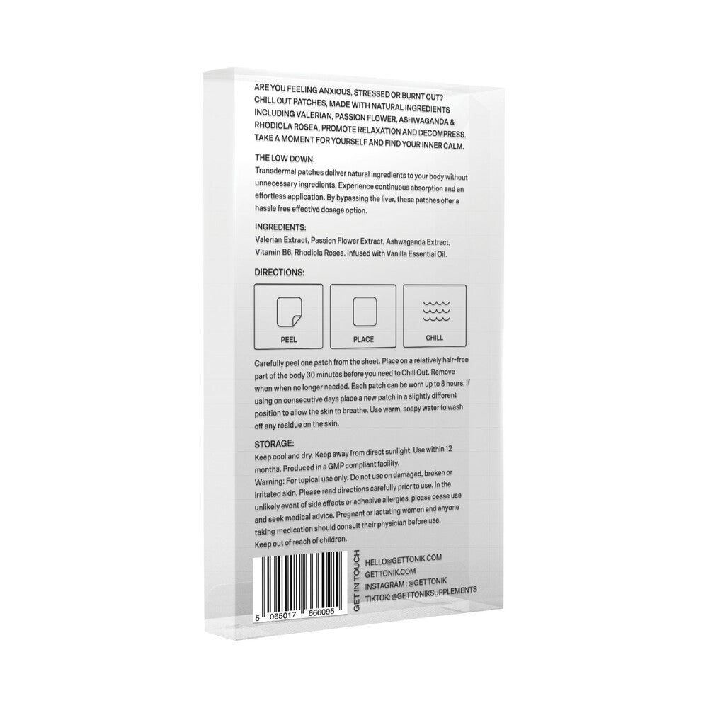 Tonik Chill Out Transdermal Patches - 30g