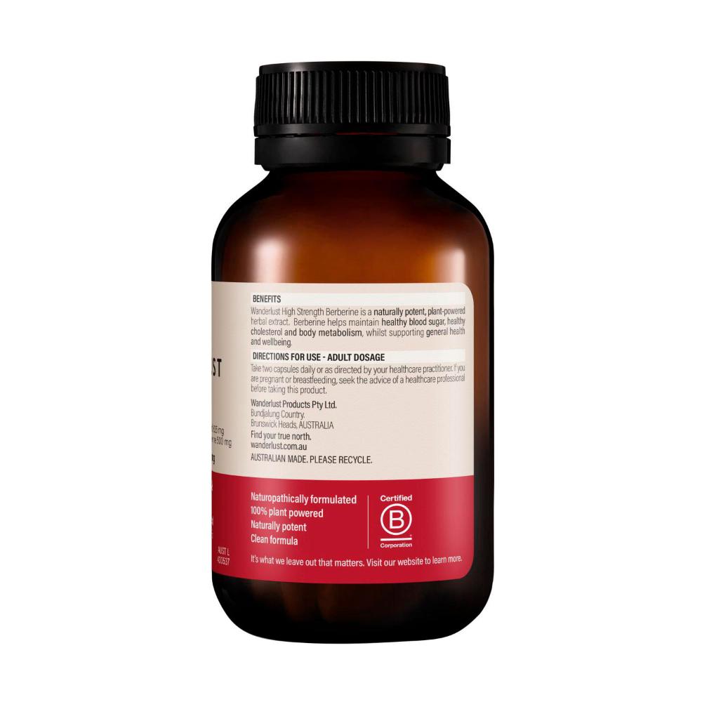 Wanderlust High Strength Berberine Capsules - 60 pack