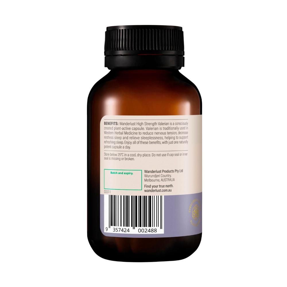 Wanderlust High Strength Valerian Capsules - 60 pack