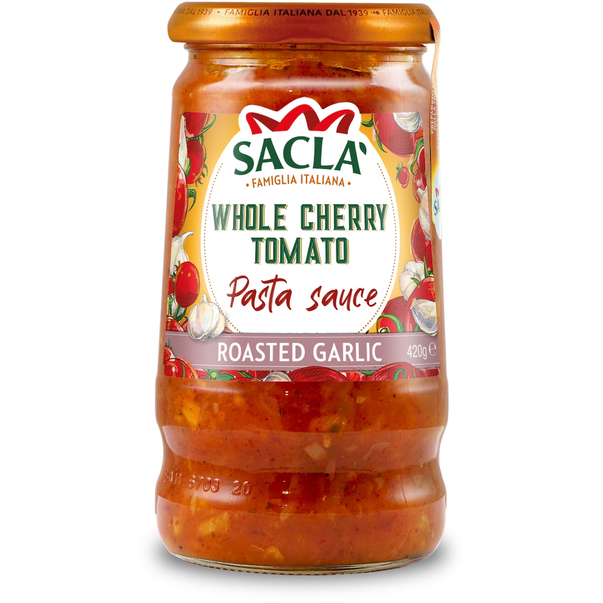 Sacla Cherry Tomato & Roasted Garlic Pasta Sauce 420g