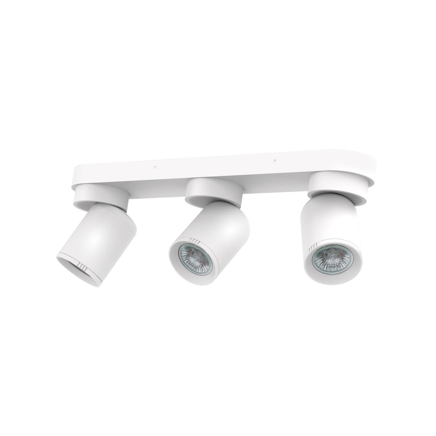 Click 3 Head Adjustable GU10 Spotlight - 1400 x 132 x 73mm - Matte White