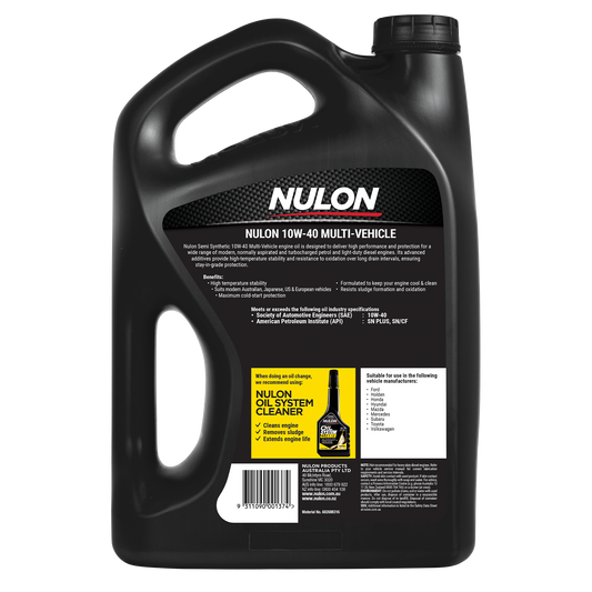 Nulon Semi Synthetic Engine Oil - 10W-40 - 5L