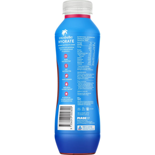Cocobella Hydrate Raspberry 500mL