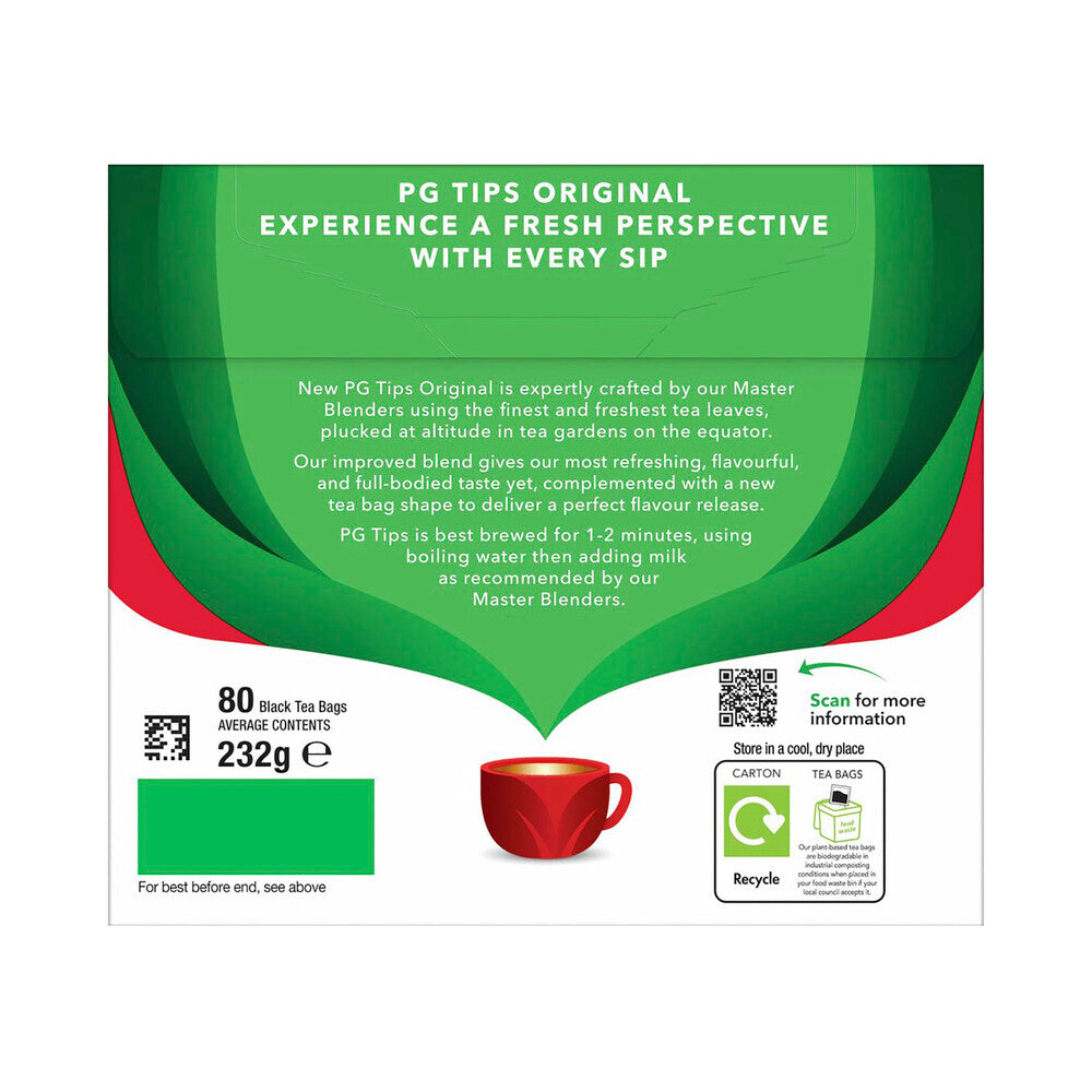 PG Tips Tea Bags - 80 pack