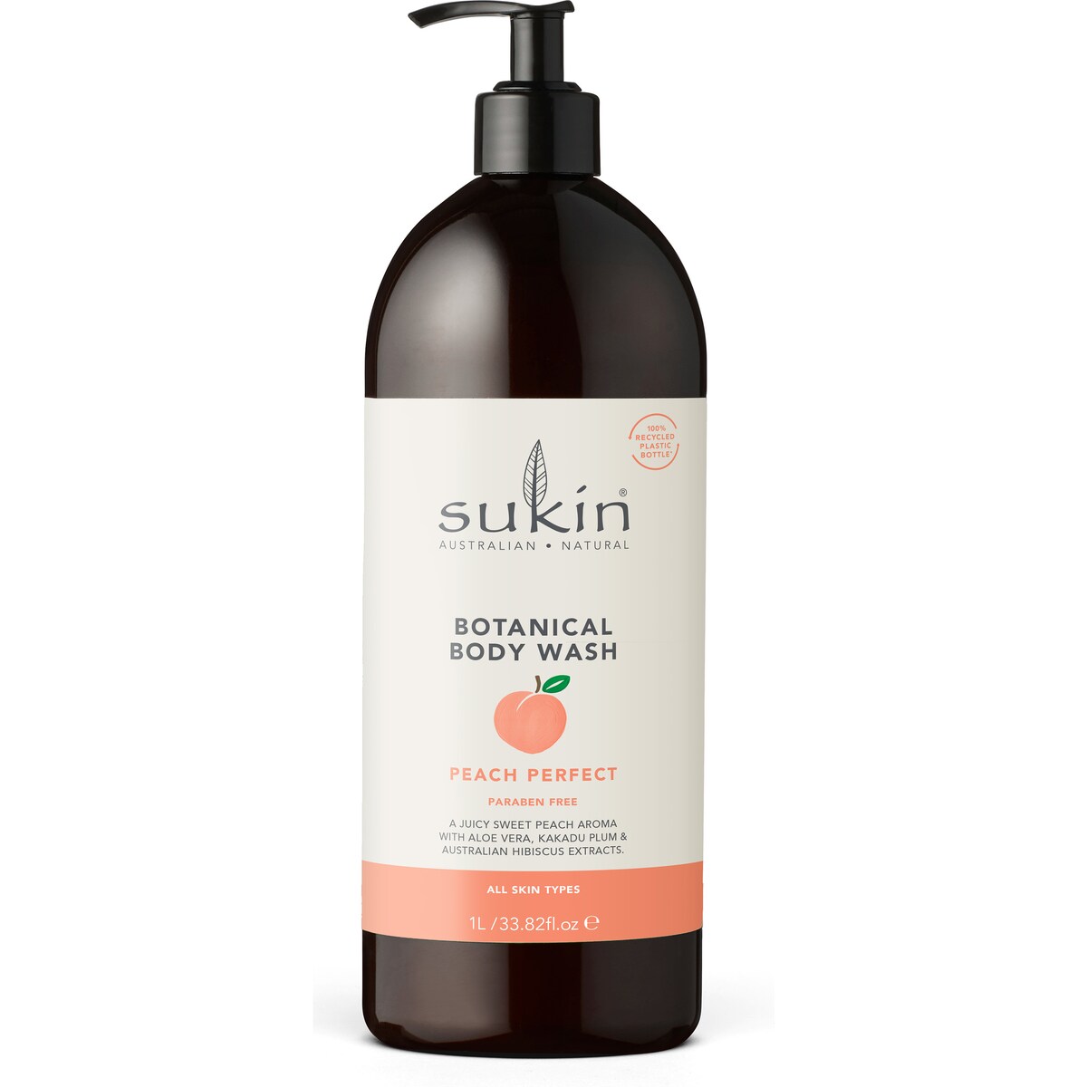 Sukin Botanical Body Wash Peach 1l