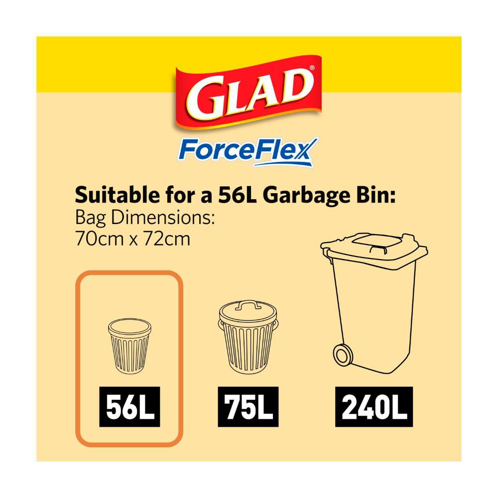 Glad Forceflex Drawstring Garbage Bags - 12 Pack
