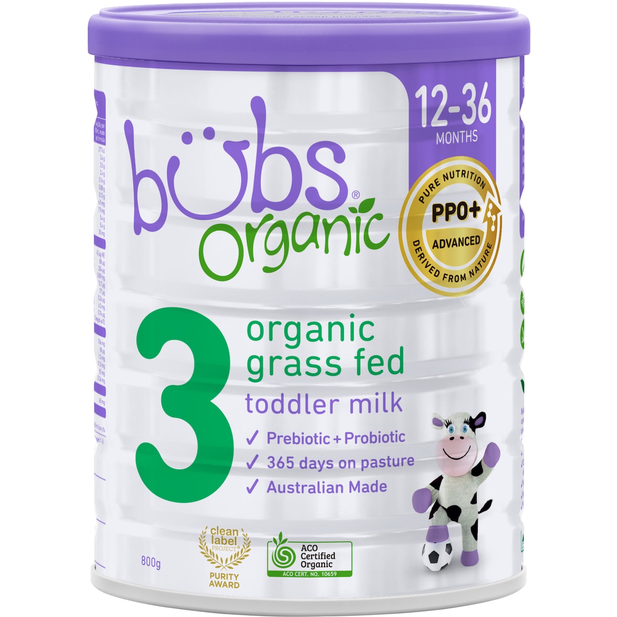 Bubs Organic Grass Fed Toddler Formula Stage 3 800g