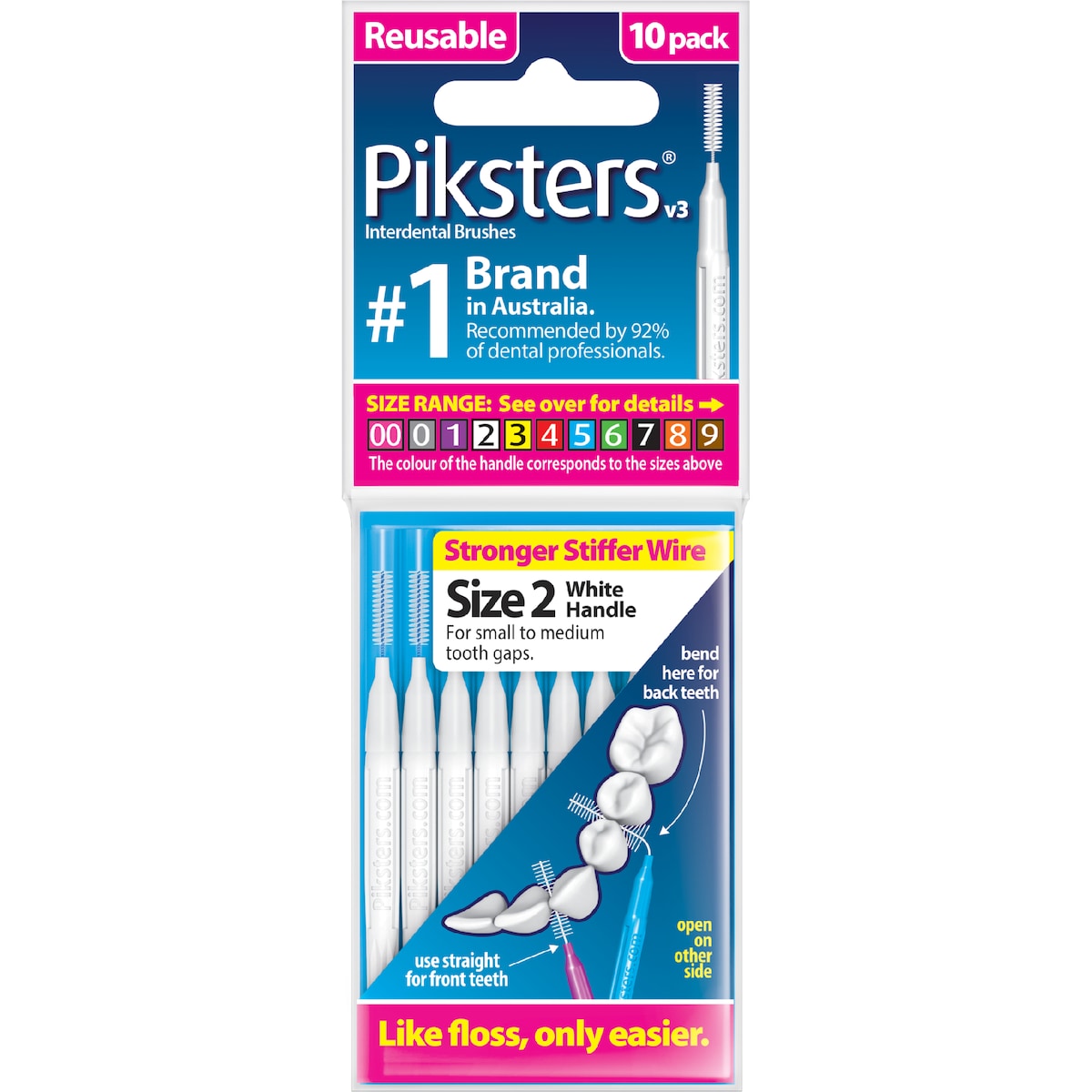 Piksters Interdental Brushes Size 2 10 pack