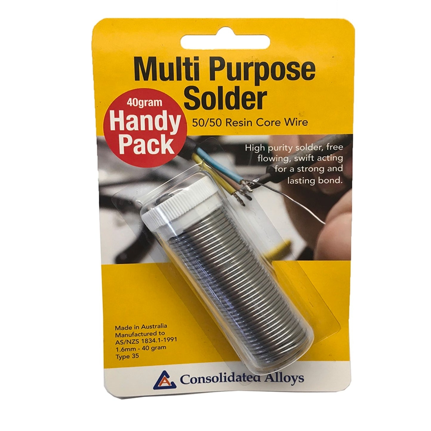 Consolidated Alloys Resin Core Solder - 40g