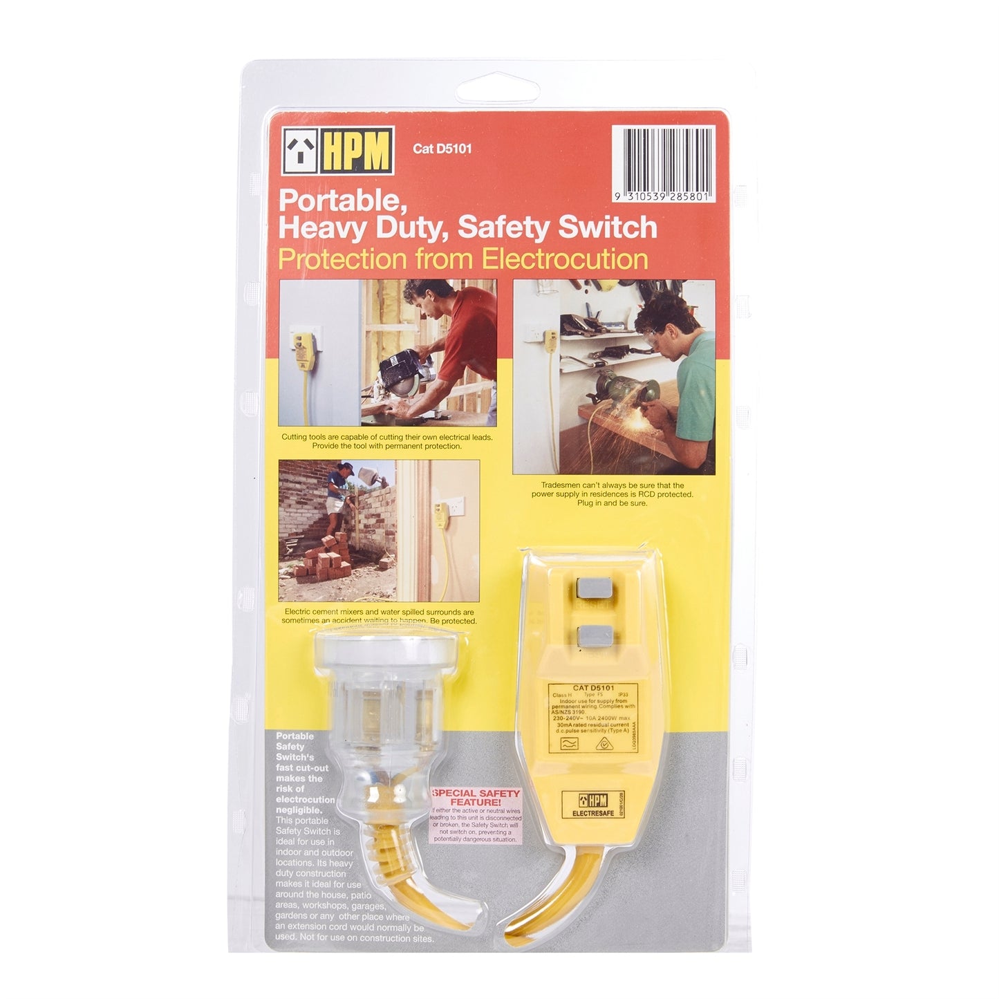 Hpm Extension Lead With Safety Switch - 1.6m