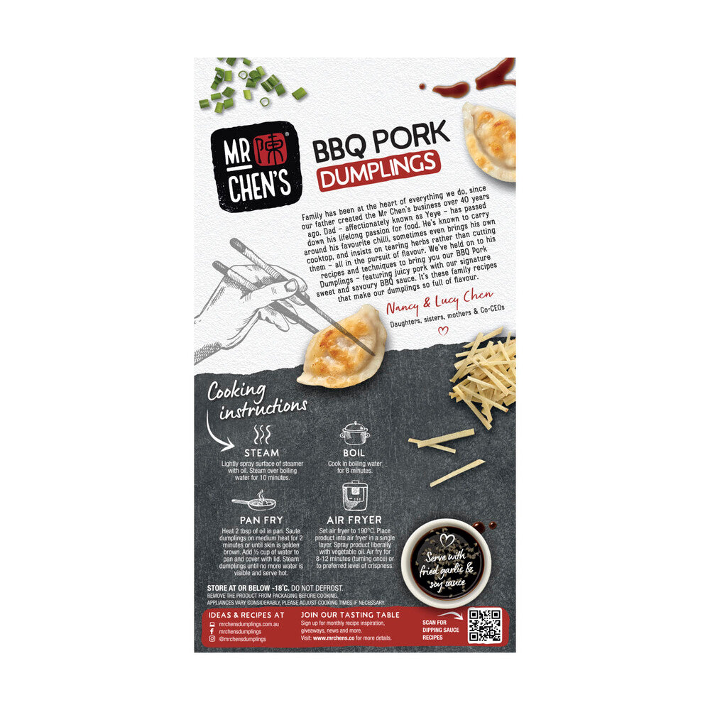 Mr Chen's Bbq Pork Dumplings 15 Pieces - 300g