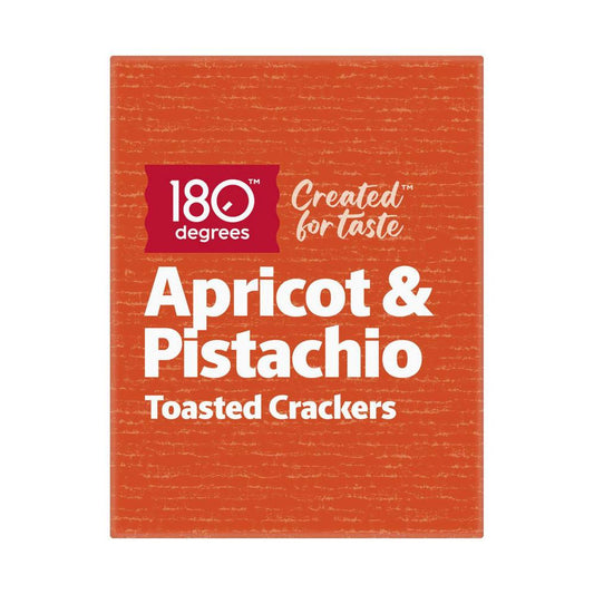 180 Degrees Toasted Apricot & Pistachio Crackers - 130g