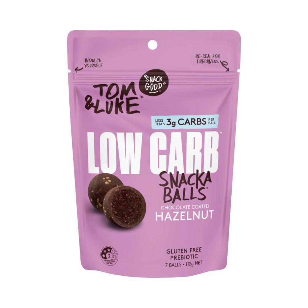 Tom & Luke Low Carb Snackaballs Chocolate Coated Hazelnut - 112g