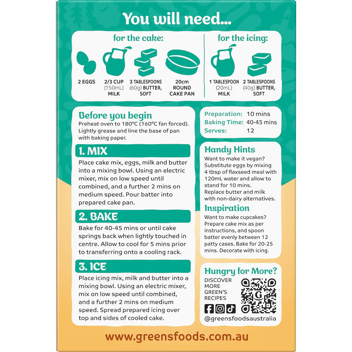 Green's Gluten Free Vanilla Cake Mix | 470g