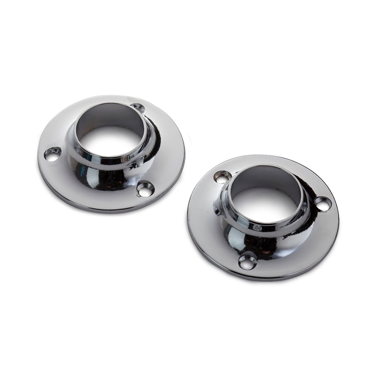 Sandleford Chrome Round Flange - 25mm - 2 Pack