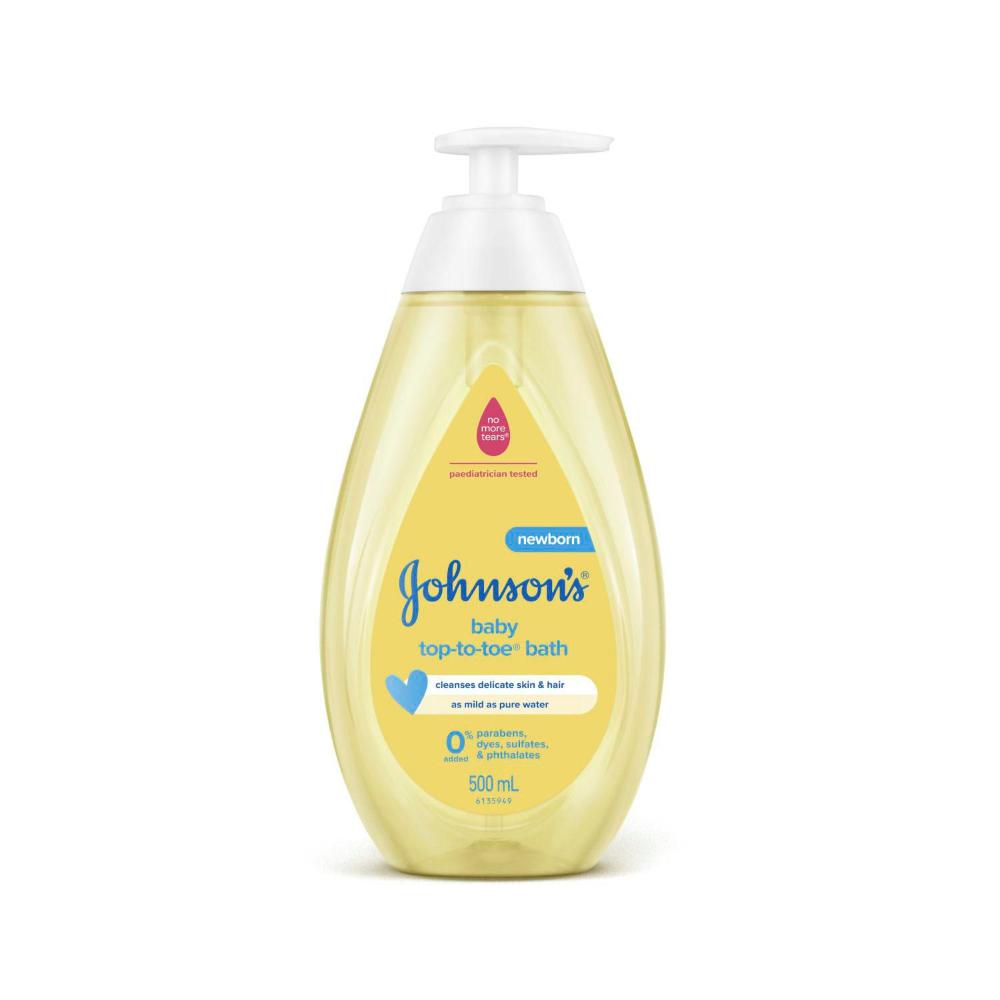 Johnson's Top-To-Toe Gentle Newborn Cleansing Tear-Free Mild Baby Bath - 500mL