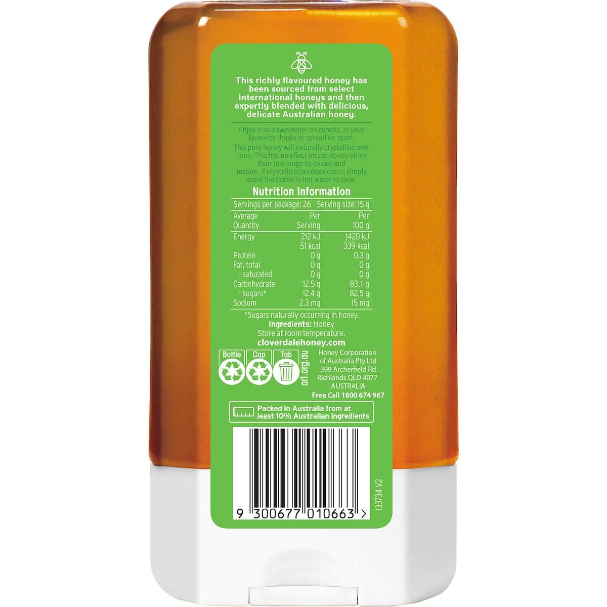 Cloverdale Pure Honey Squeeze 400g