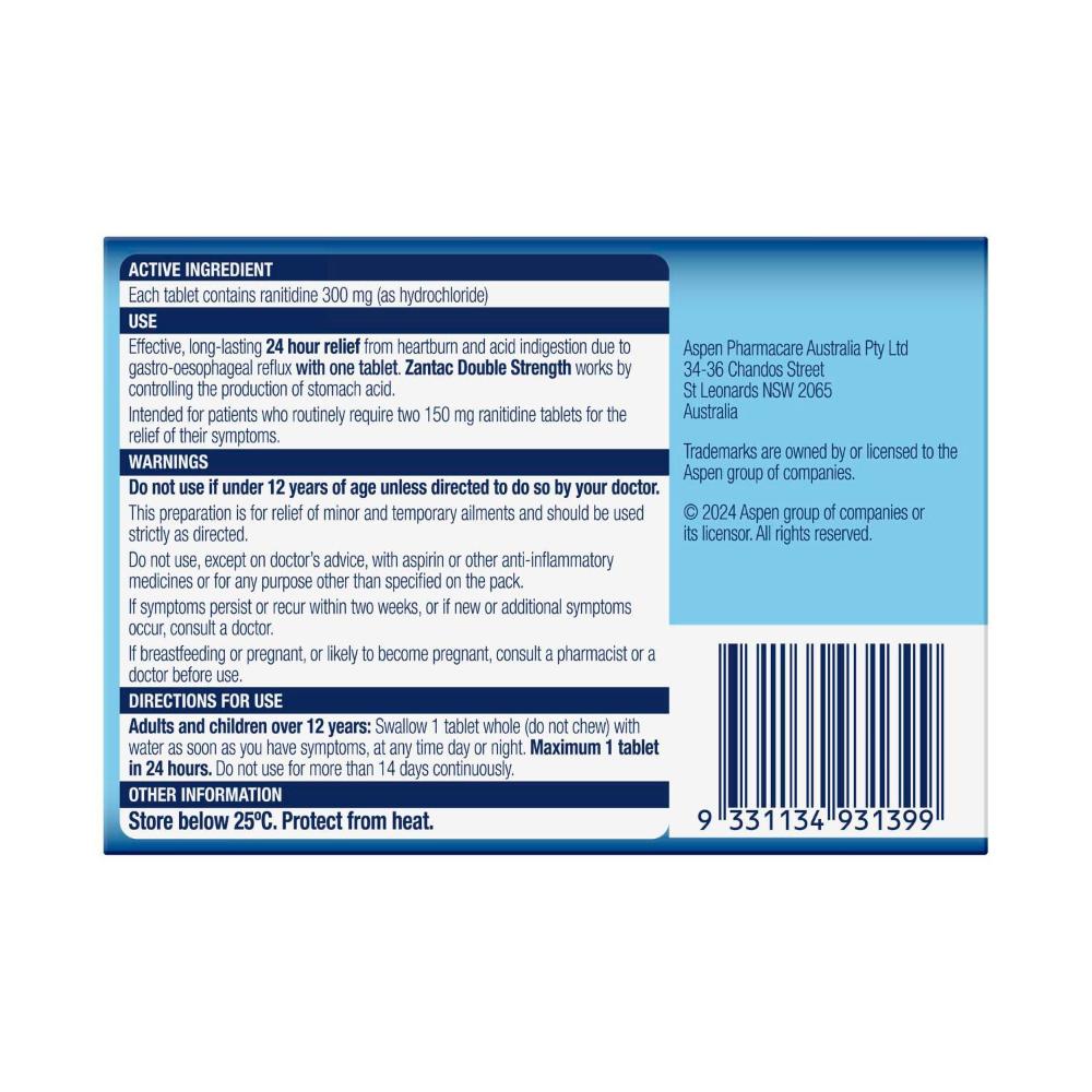 Zantac Double Strength 300mg 7pk - 7PACK