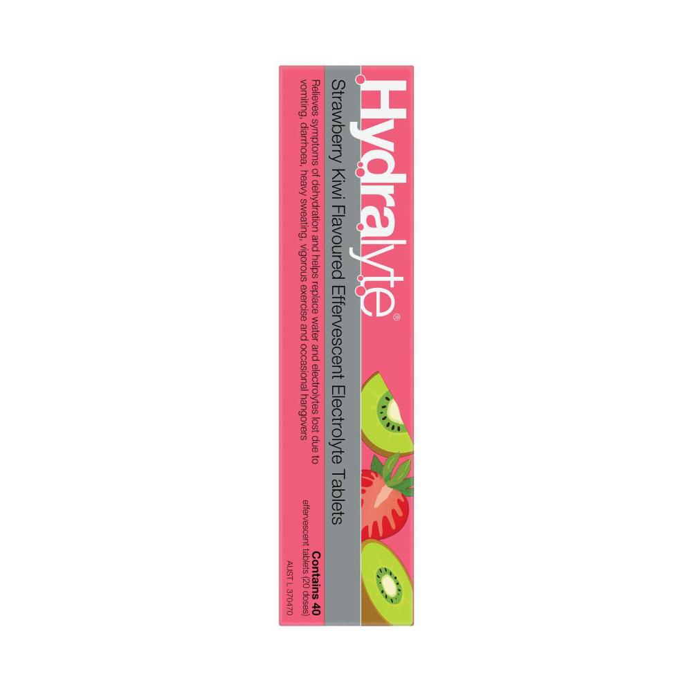 Hydralyte Effervescent Strawberry Kiwi - 40 pack