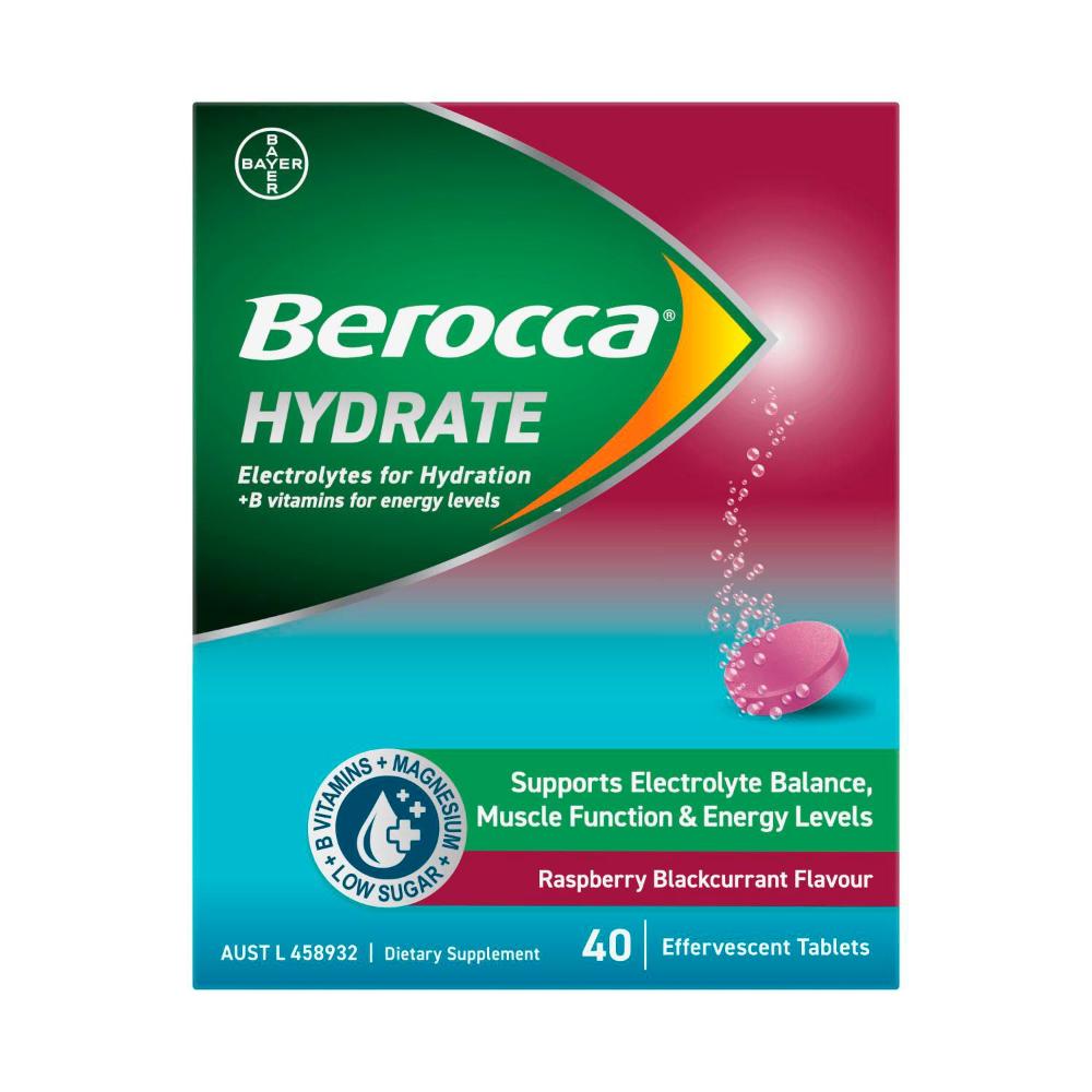 Berocca Hydrate Blackcurrant - 40 pack