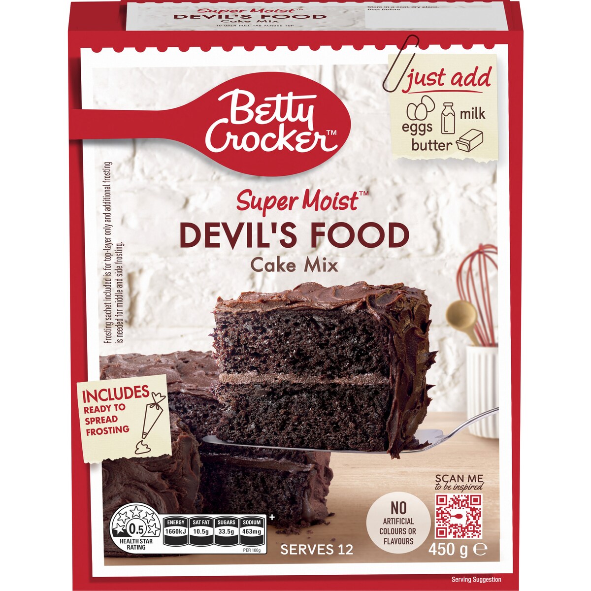 Betty Crocker Super Moist Devil's Food Cake Mix 450g