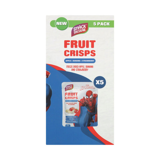 Snacktacular Spiderman Fruit Crisps Strawberry- Banana & Apple 5x8g - 40g