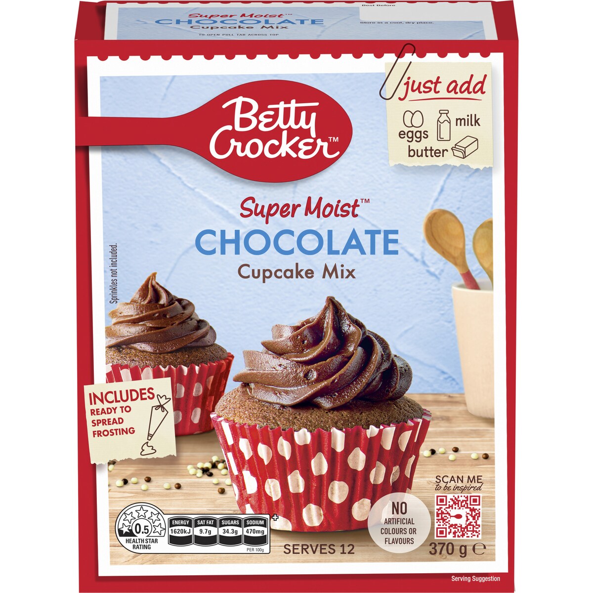 Betty Crocker Super Moist Chocolate Cupcake Mix 370g