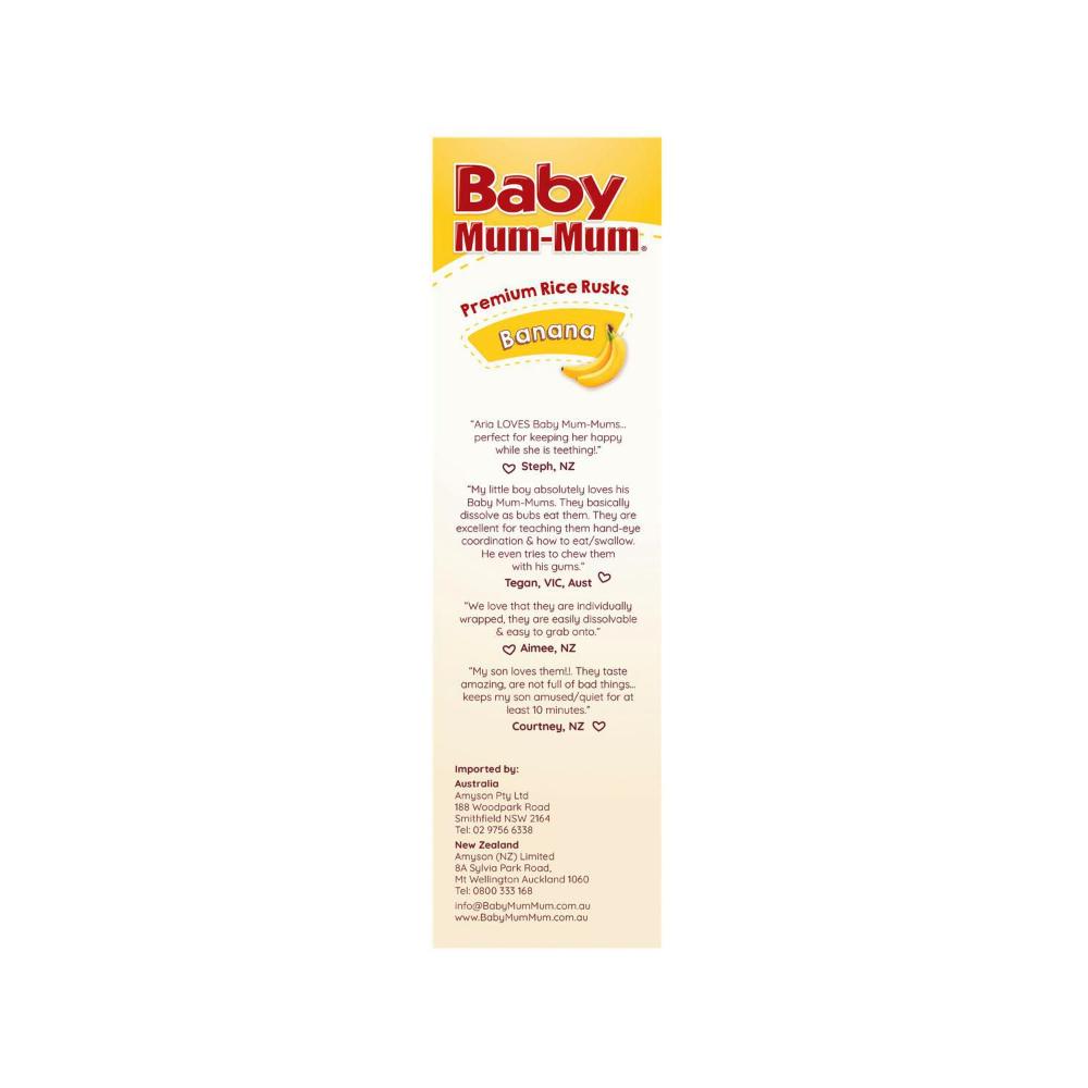 Baby Mum-mum Rice Rusks Banana +8 Months - 36g