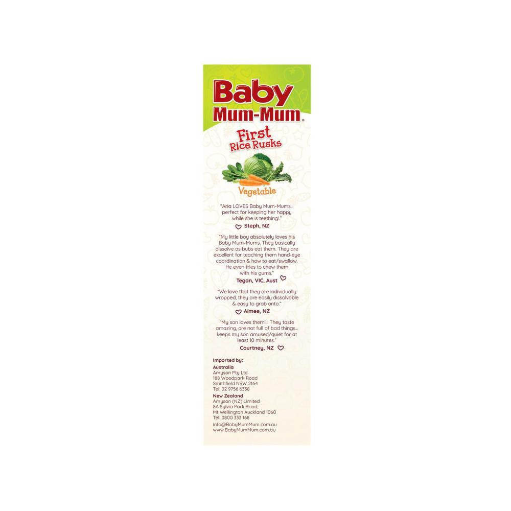 Baby Mum-Mum First Rice Rusk Vegetable +6 Months - 36g
