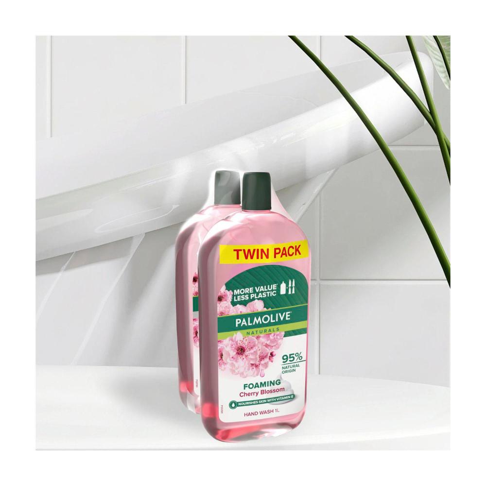 Palmolive Naturals Foaming Hand Wash Cherry Blossom Refill 1l - 2 Pack