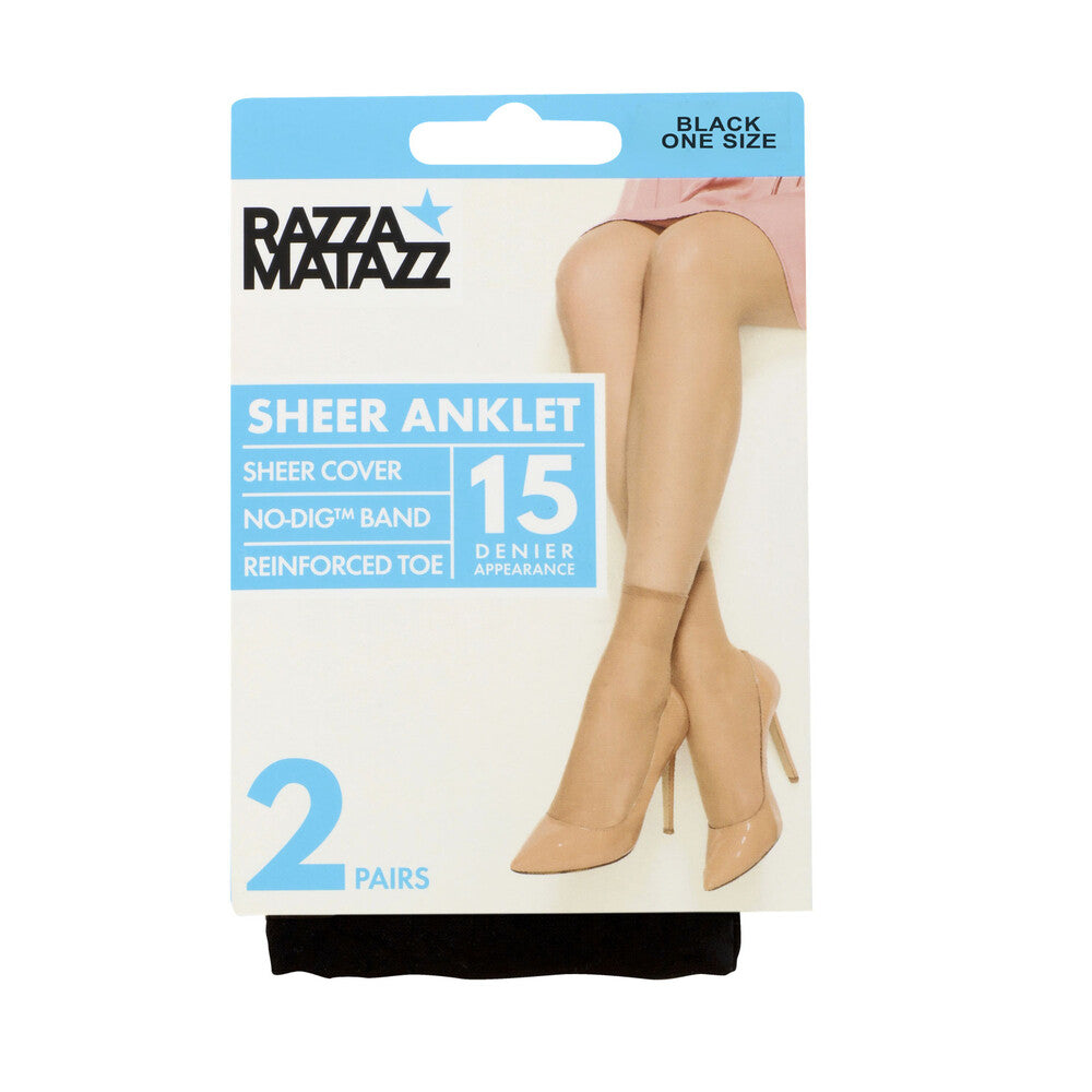 Razza Value Anklet Socks Black - 2 Pack