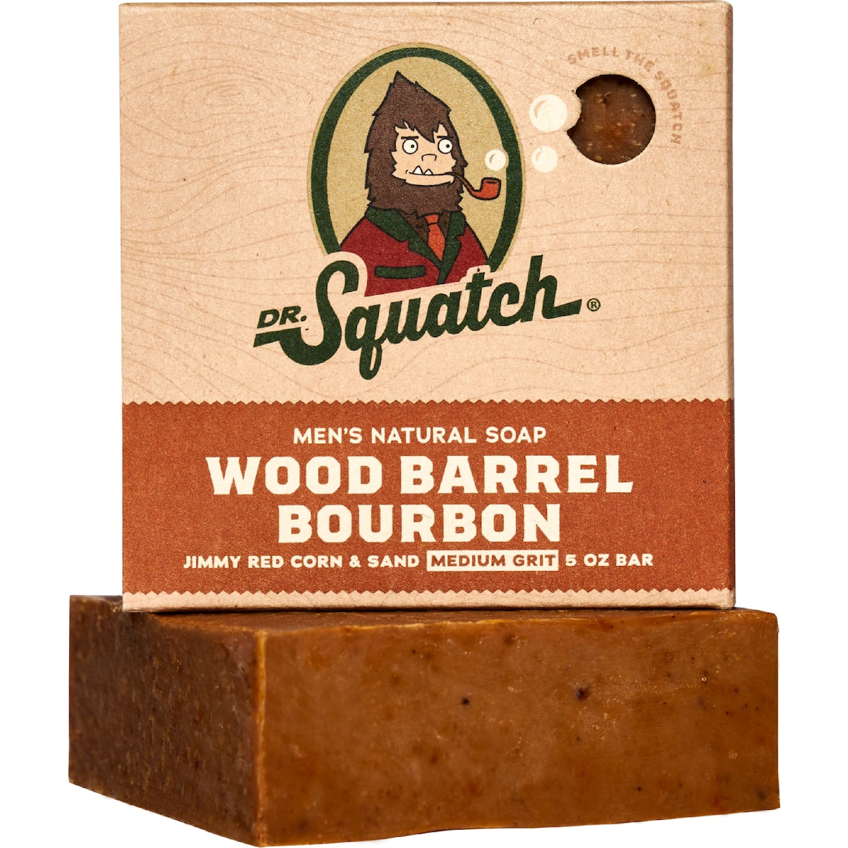 Dr Squatch Men's Natural Soap Bar Wood Barrel Bourbon 140g