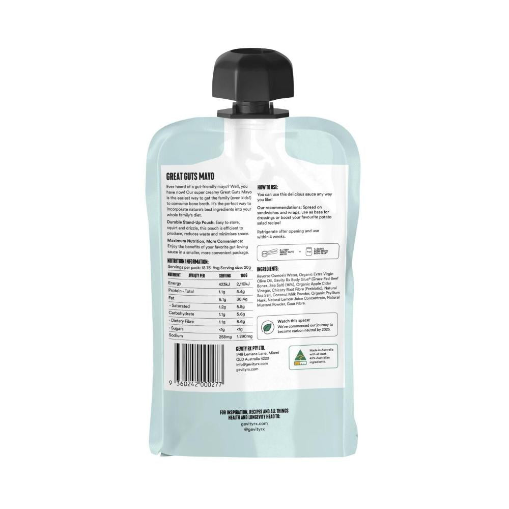 Gevity Rx Bone Broth Sauce Great Guts Mayo - 200mL