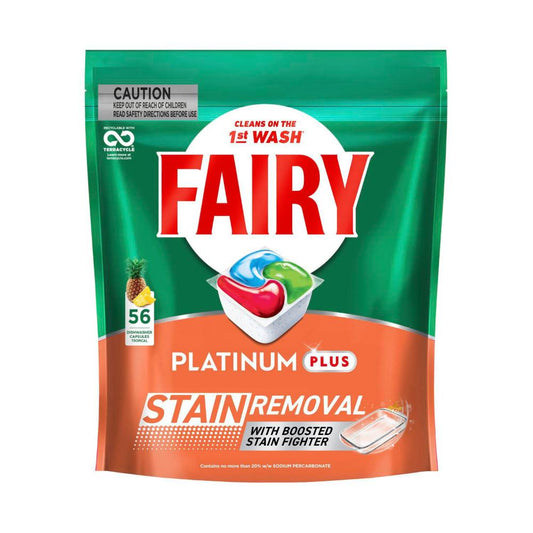 Fairy Platinum Plus Stain Remover Dish Tabs - 56PACK