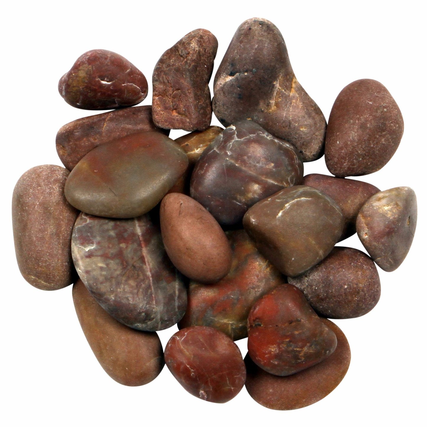 Tuscan Path Red Polished Pebbles - 30-50mm - 1.5kg